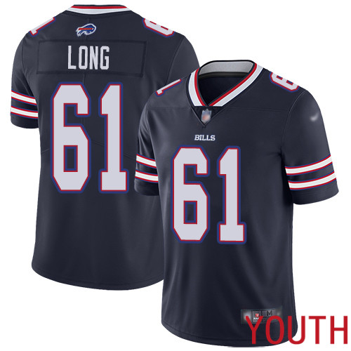 Youth Buffalo Bills 61 Spencer Long Limited Navy Blue Inverted Legend NFL Jersey